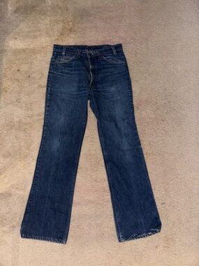 Vintage Orange Label Levis Jeans 34x32 (Actual 32x31) USA Blue Button Fly Denim